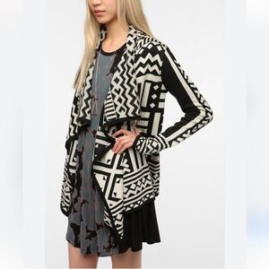 Anthropologie Staring At Stars Intersia Knit Drapey Tribal Cardigan